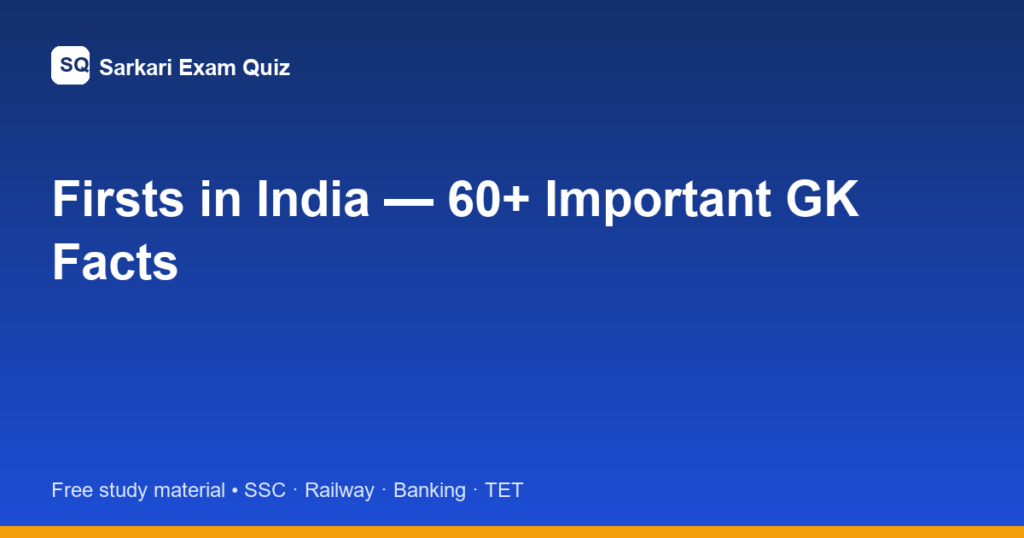 firsts in india featured image