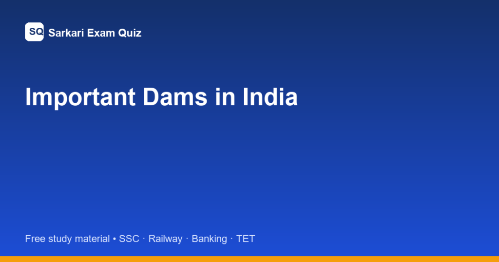 important dams in india featured image
